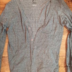 Soft grey button up sweater